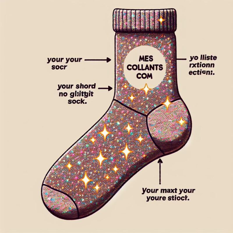 Chaussette à paillette avec message