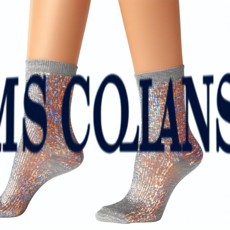 Chaussettes en lurex brillantes