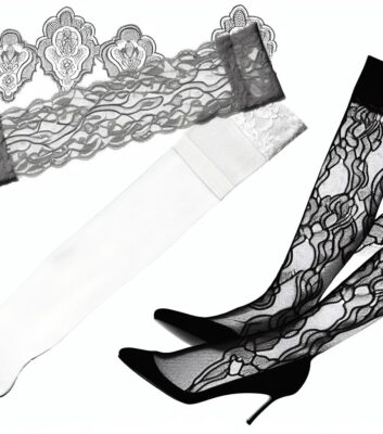 Bas mi-cuisses en dentelle fine